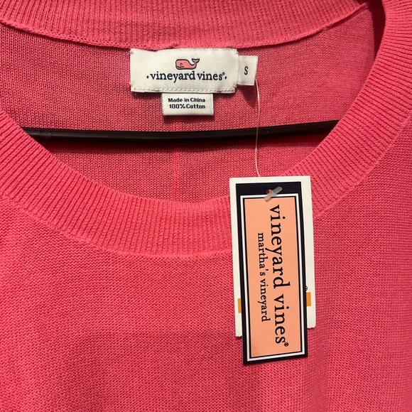 Vineyard Vines Martha's Vineyard Pink Cotton Knit Sweater Top Long Sleeve NWT - Picture 3 of 7